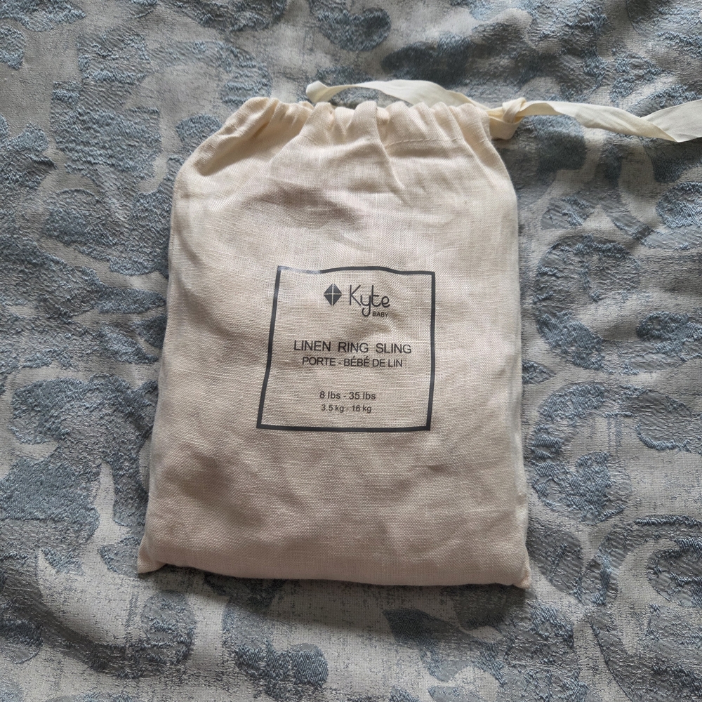 Kyte BABY Linen Ring Sling - Cream Brand New